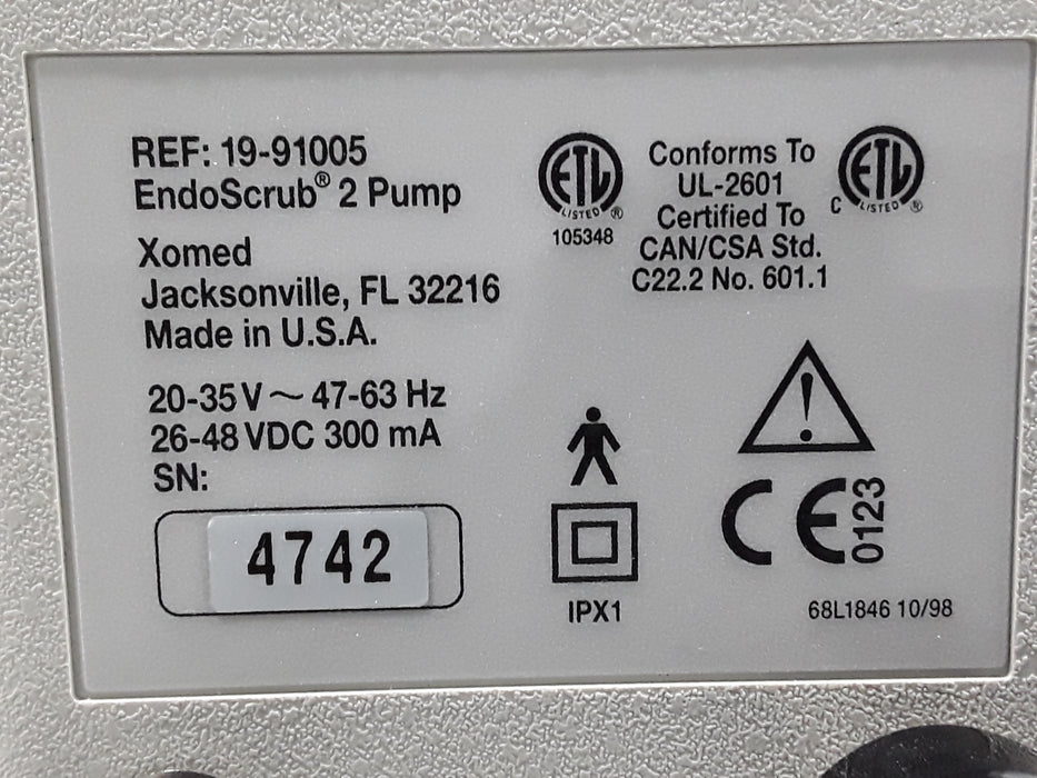 Medtronic Xomed Endo-Scrub 2  19-91005 Pump