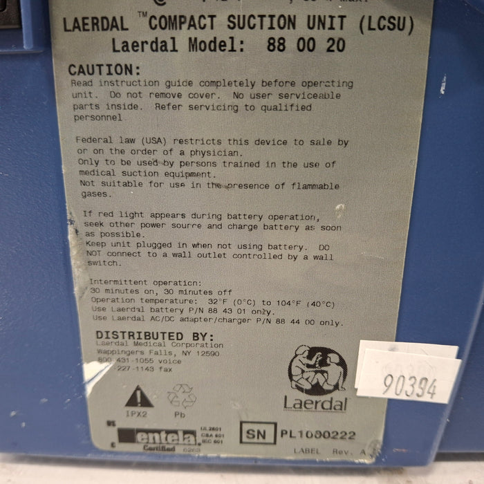 Laerdal Medical LCSU 88 00 20 Compact Suction Unit