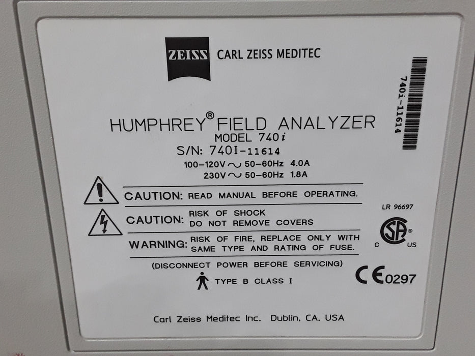 Carl Zeiss 740i Humphrey Field Analyzer