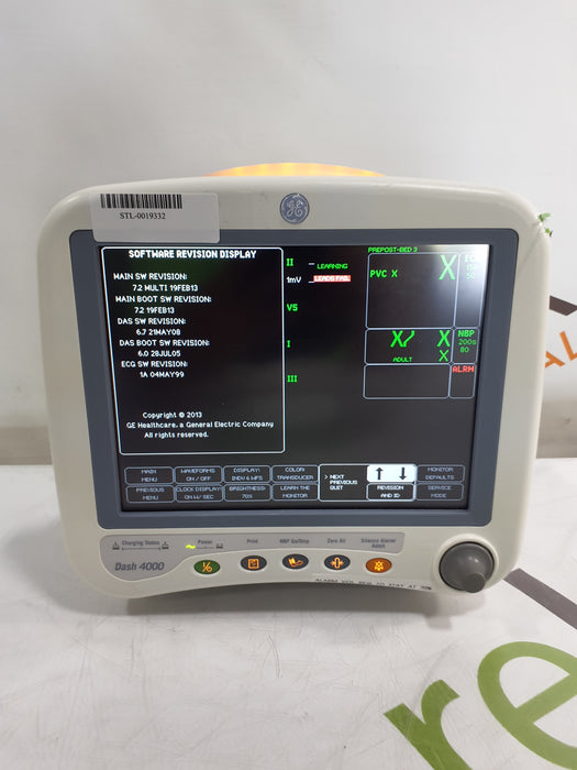 GE Healthcare Dash 4000 - GE/Nellcor SpO2 Patient Monitor