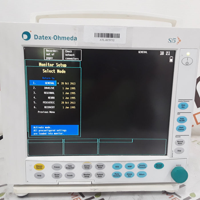 Datex-Ohmeda S/5 Compact Patient Monitor