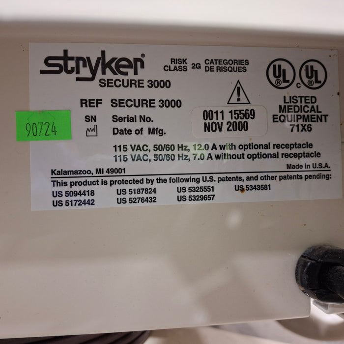 Stryker Secure 3000 Hospital Bed