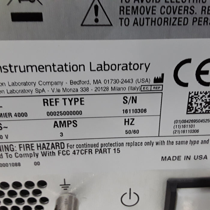 Instrumentation Laboratory Company Gem Premier 4000 Blood Gas Analyzer