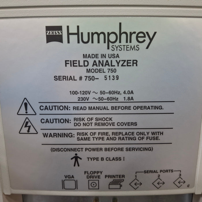 Carl Zeiss 750 Humphrey Field Analyzer