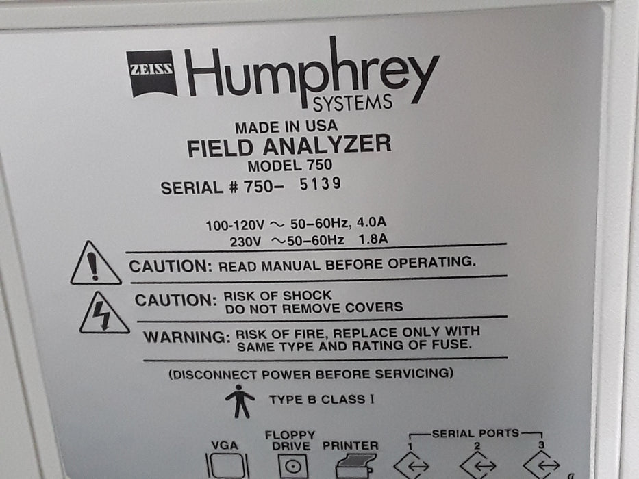 Carl Zeiss 750 Humphrey Field Analyzer