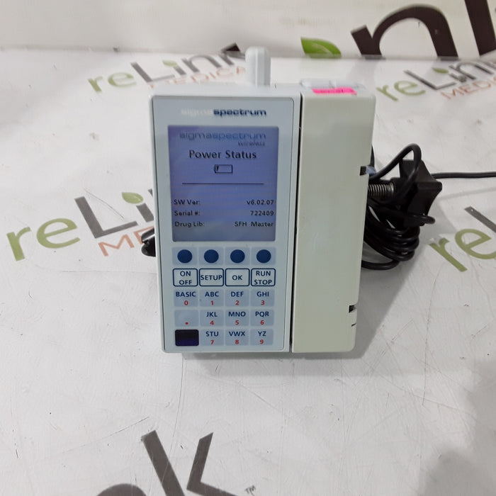 Baxter Sigma Spectrum 6.02.07 with B/G Battery Infusion Pump