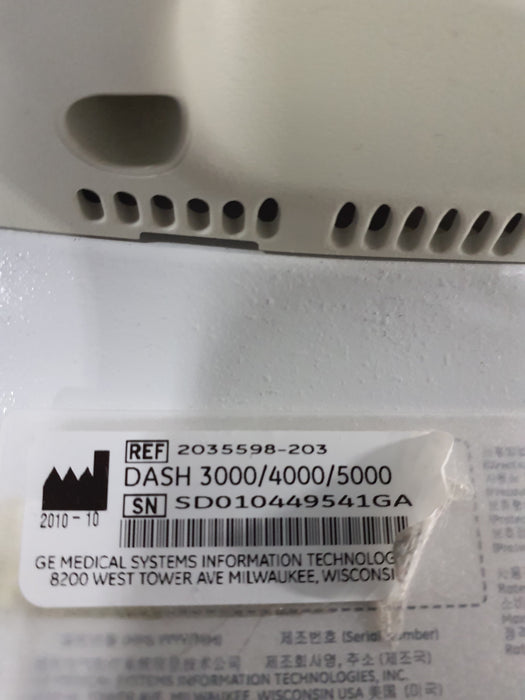 GE Healthcare Dash 4000 - GE/Nellcor SpO2 Patient Monitor