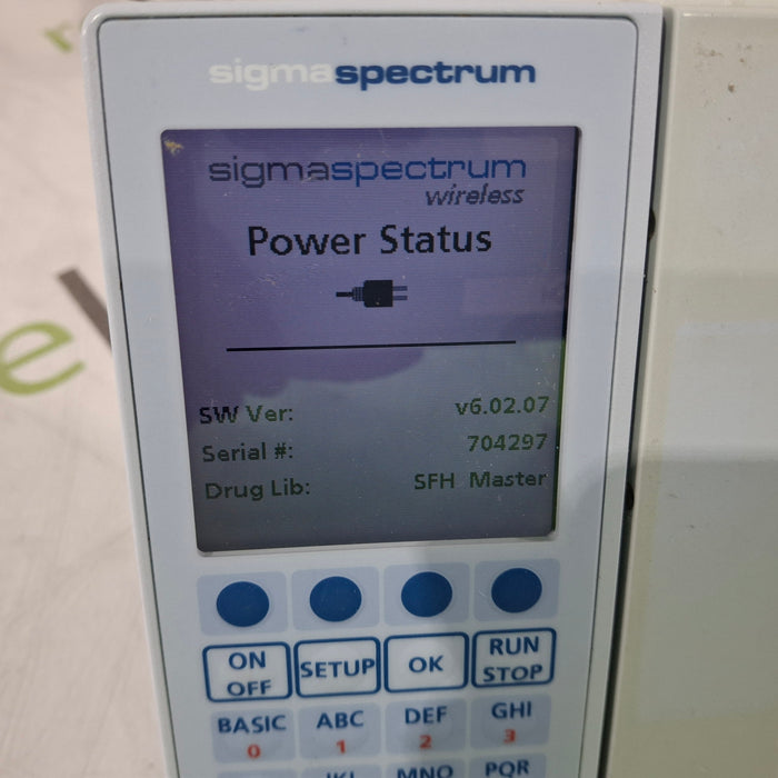 Baxter Sigma Spectrum 6.02.07 with B/G Battery Infusion Pump