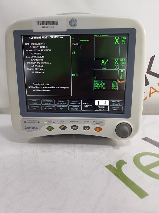 GE Healthcare Dash 4000 - GE/Nellcor SpO2 Patient Monitor