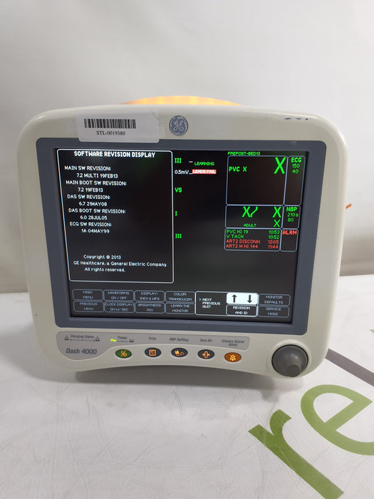 GE Healthcare Dash 4000 - GE/Nellcor SpO2 Patient Monitor