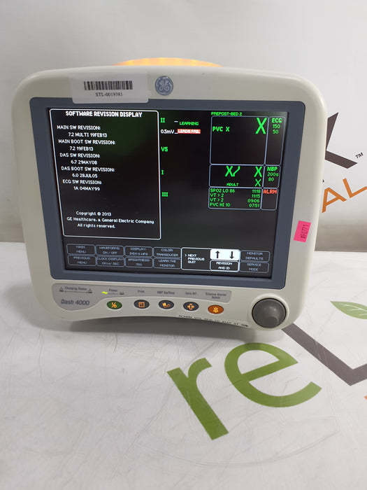 GE Healthcare Dash 4000 - GE/Nellcor SpO2 Patient Monitor