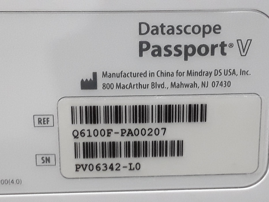 Mindray Passport V w/CO2 Patient Monitor