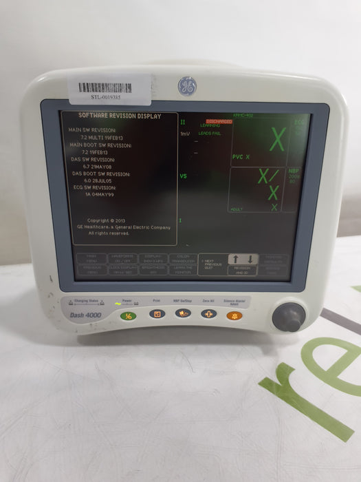 GE Healthcare Dash 4000 - GE/Nellcor SpO2 Patient Monitor