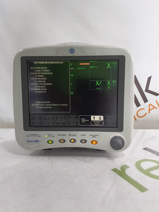 GE Healthcare Dash 4000 - GE/Nellcor SpO2 Patient Monitor