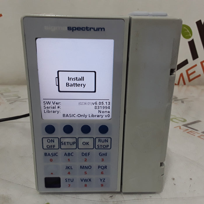 Baxter Sigma Spectrum 6.05.13 without Battery Infusion Pump