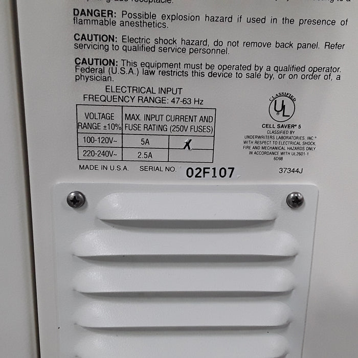 Haemonetics Cell Saver 5 Salvage Shed Blood Unit