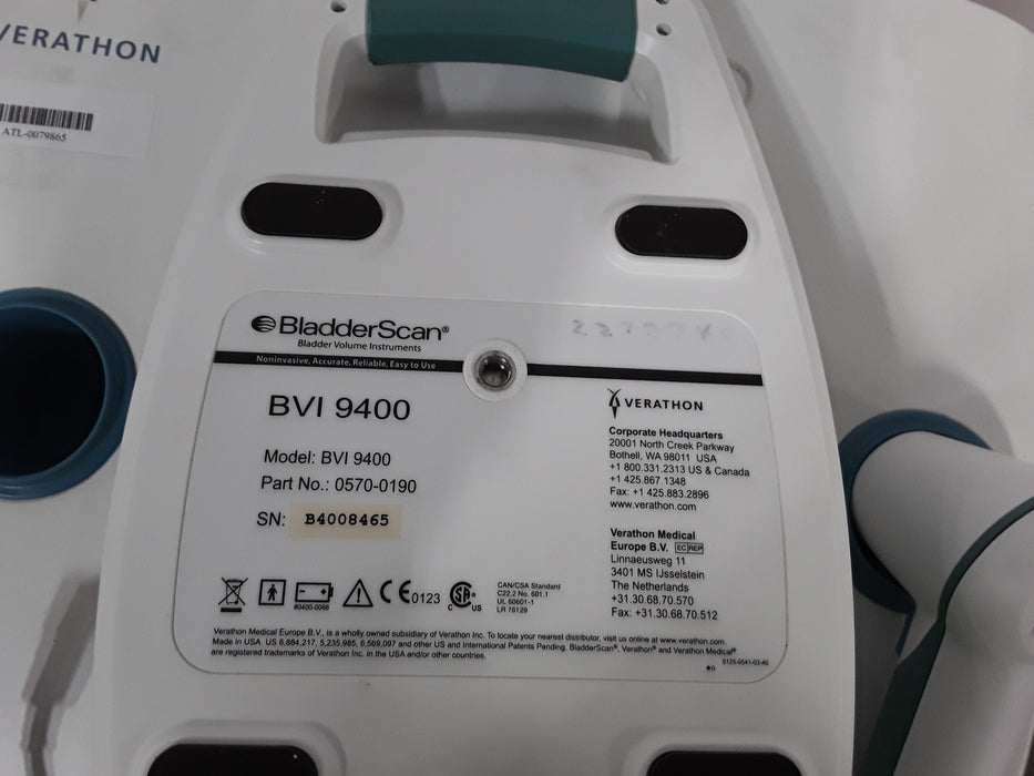 Verathon Medical, Inc BVI 9400 Bladderscan