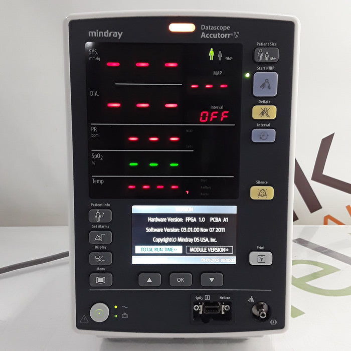 Mindray Datascope Accutorr V Vital Signs Monitor