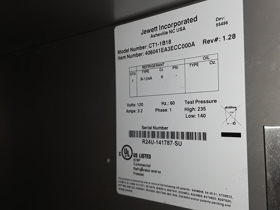 Thermo Scientific Jewett/CT1-1B18 Blood Bank Refrigerator