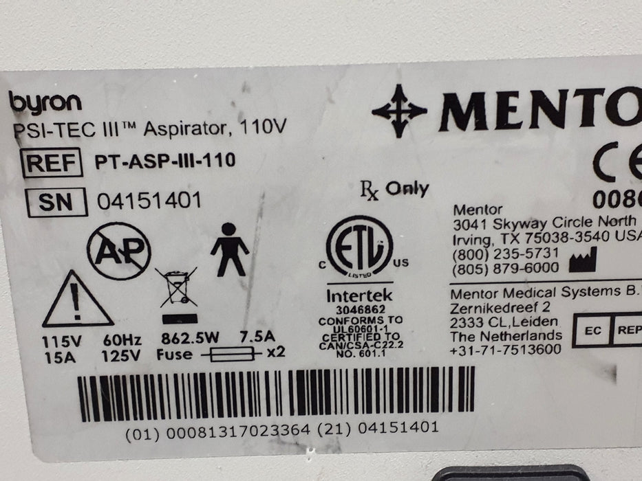 Byron Medical, Inc. Medical PSI-TEC III Peristaltic Infiltrator