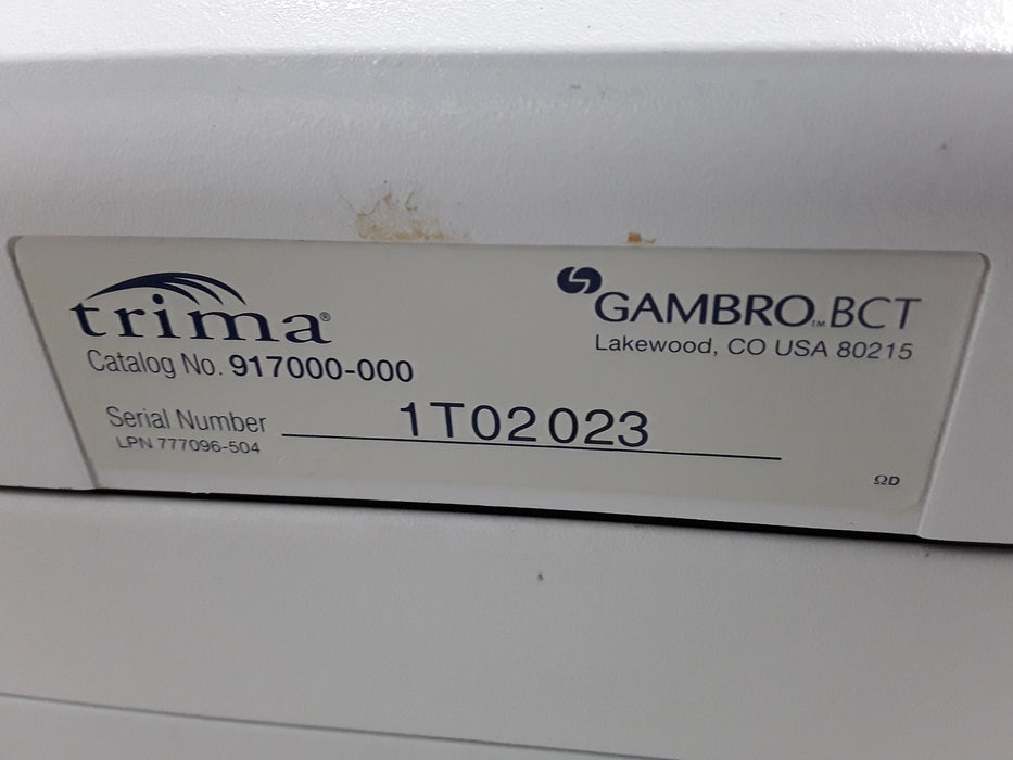 Gambro Trima Accel Automated Blood Collection System