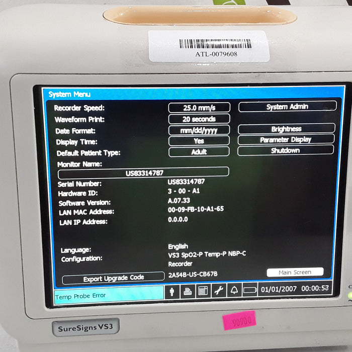 Philips Suresigns VS3 Vital Signs Monitor