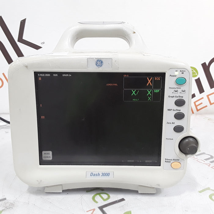 GE Healthcare Dash 3000 - GE/Nellcor SpO2 Patient Monitor