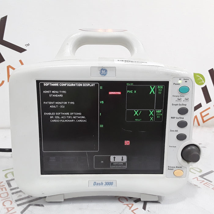 GE Healthcare Dash 3000 - GE/Nellcor SpO2 Patient Monitor