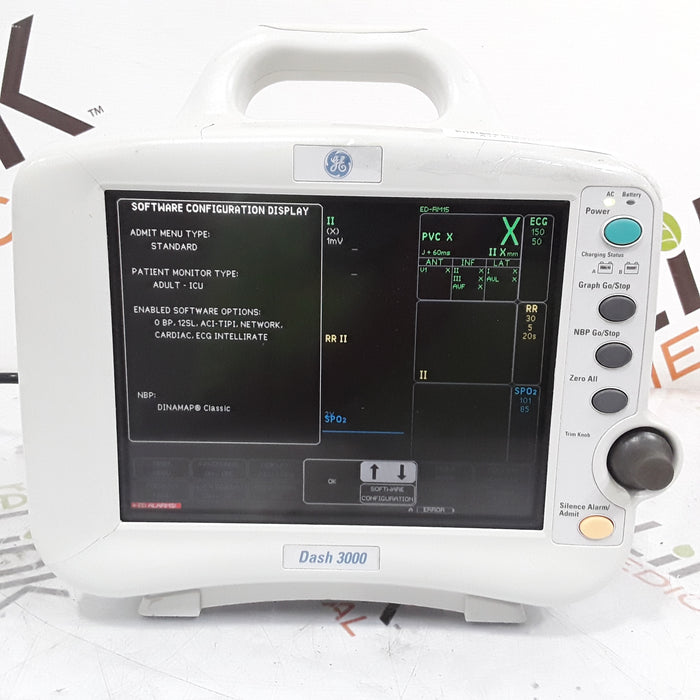 GE Healthcare Dash 3000 - GE/Nellcor SpO2 Patient Monitor