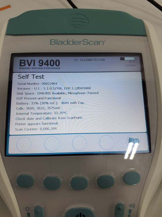 Verathon Medical, Inc BVI 9400 Bladderscan