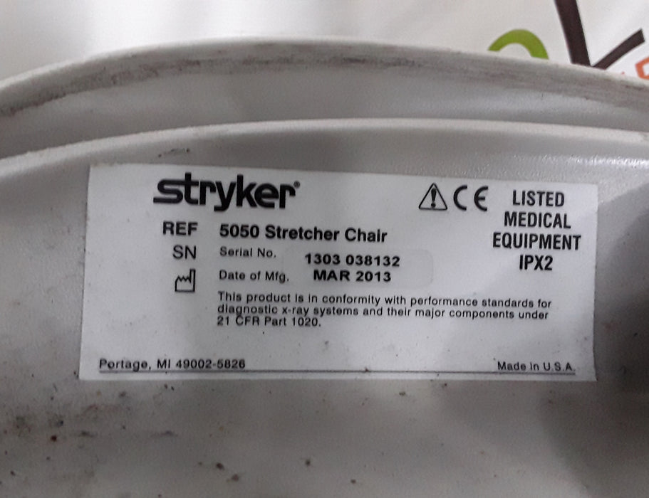 Stryker 5050 Stretcher Chair Gurney Patient Transport