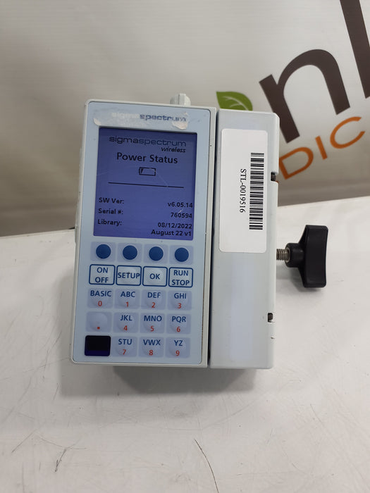 Baxter Sigma Spectrum 6.05.14 with B/G Battery Infusion Pump