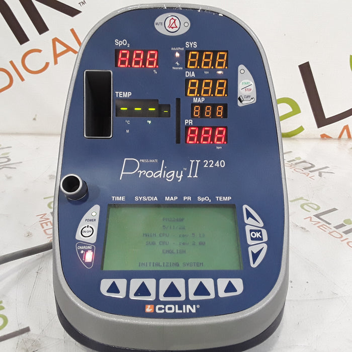 Colin Medical Instruments Prodigy II 2240 Vital Signs Monitor