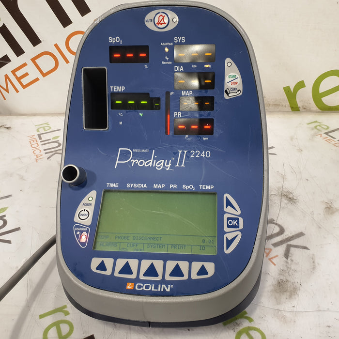 Colin Medical Instruments Prodigy II 2240 Vital Signs Monitor