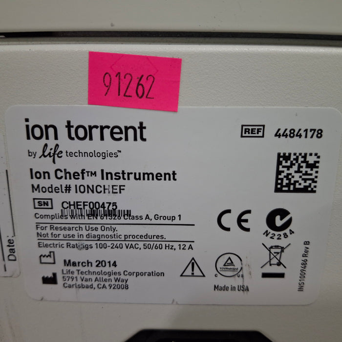 Thermo Scientific Ion Torrent Ion Chef Instrument Workflow System