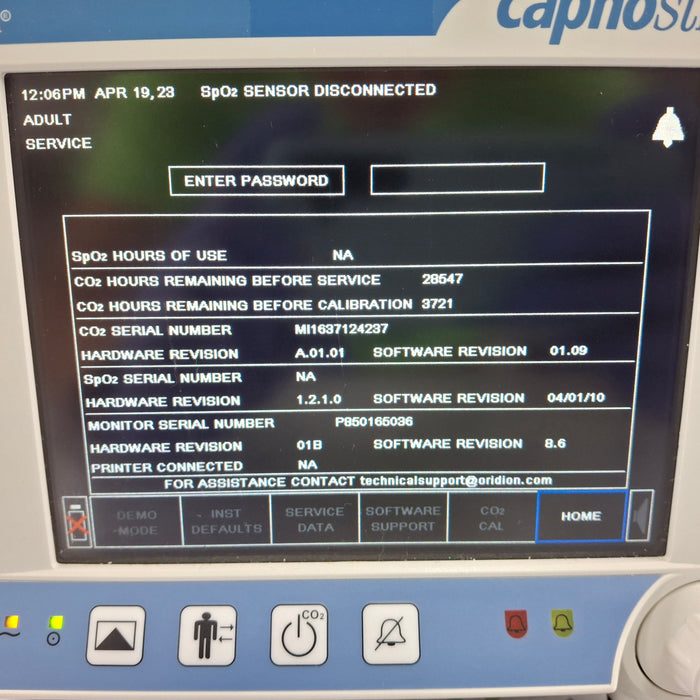 Oridion Capnostream 20P Capnography Monitor