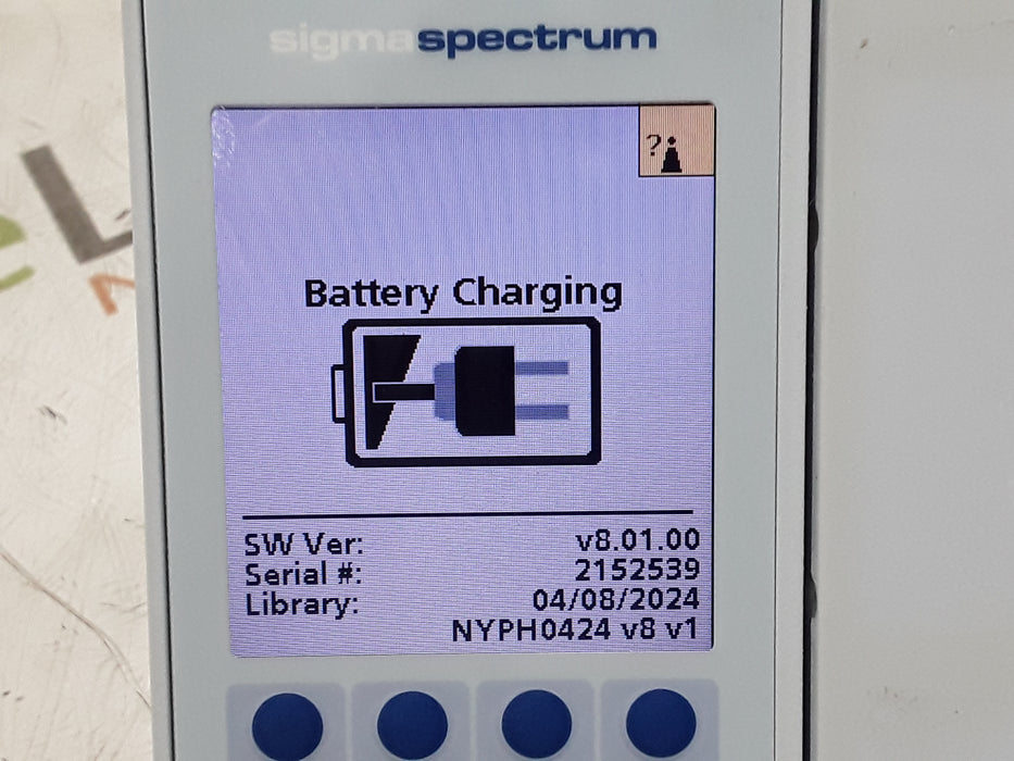 Baxter Sigma Spectrum 8.01.00 with A/B/G/N Battery Infusion Pump