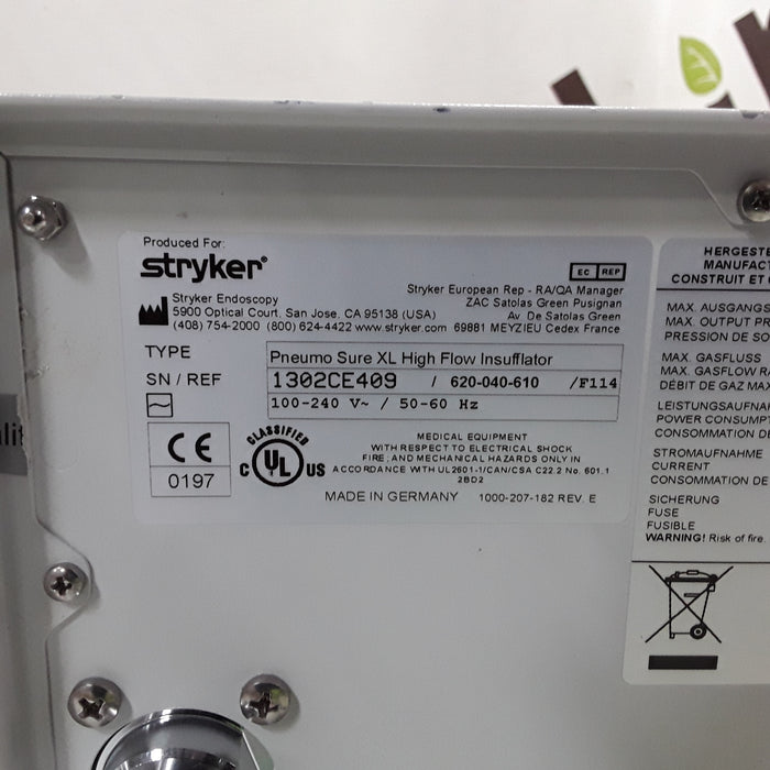 Stryker 620-040-610 Pneumo Sure XL High Flow Insufflator