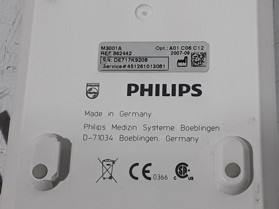 Philips M3001A-A01C06C12 Fast SpO2, NIBP, 12 lead ECG, Temp, IBP MMS Module