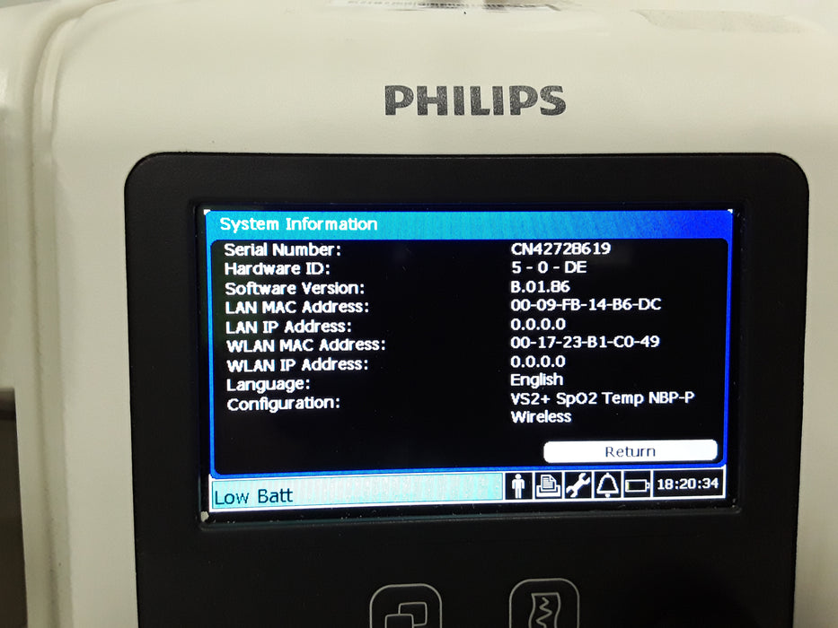 Philips SureSigns VS2+ Vital Signs Monitor