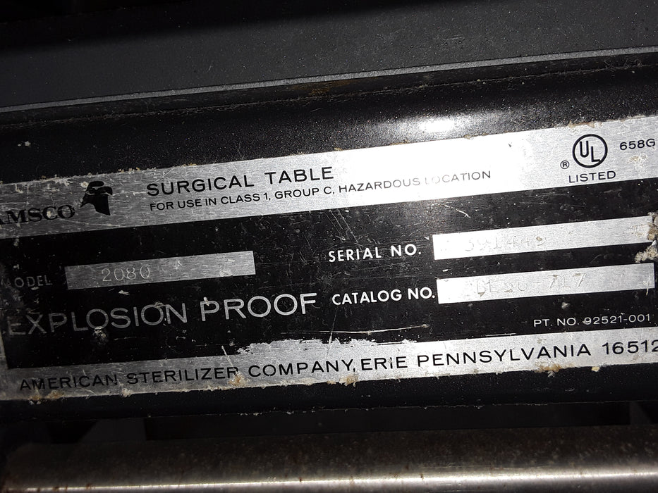 Amsco 2080 Surgical Table