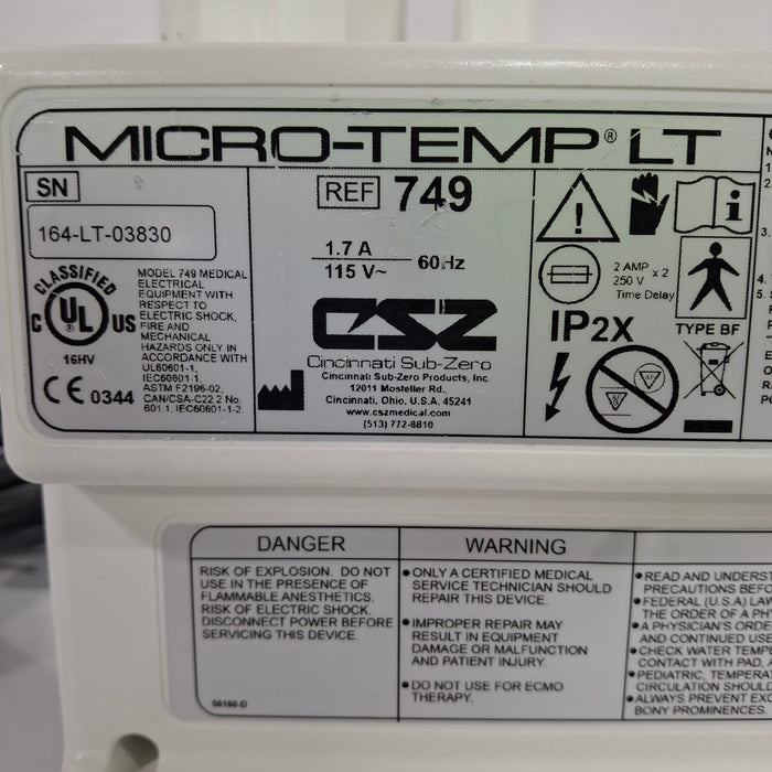 Cincinnati Sub-Zero CSZ Micro-Temp LT Hypothermia Unit