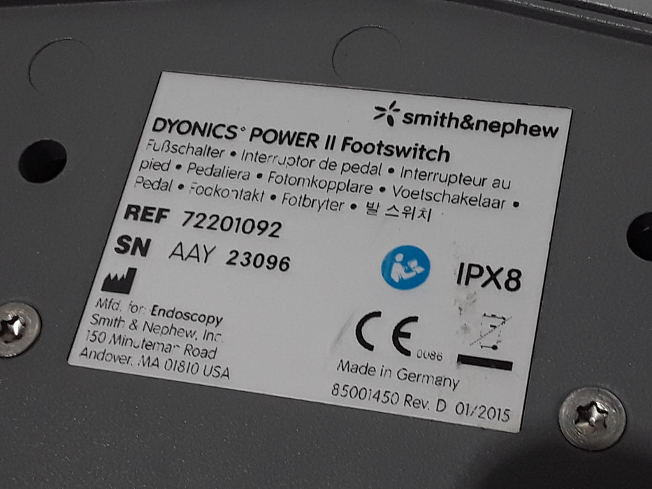 Smith & Nephew 72201092 Power II Footswitch