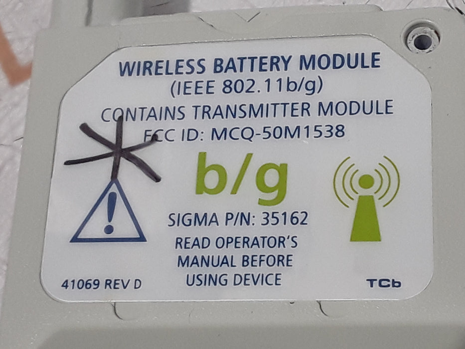 Baxter Sigma Spectrum 35162 Wireless B/G Battery