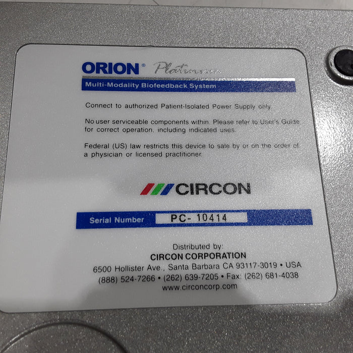 Circon ACMI Orion Platinum Biofeedback System