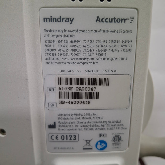 Mindray Accutorr 7 Vital Signs Monitor