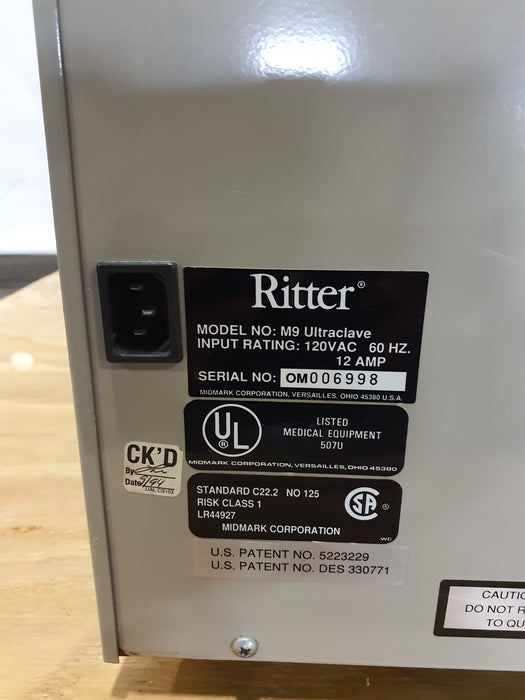 Ritter M9-001 UltraClave Autoclave Sterilizer