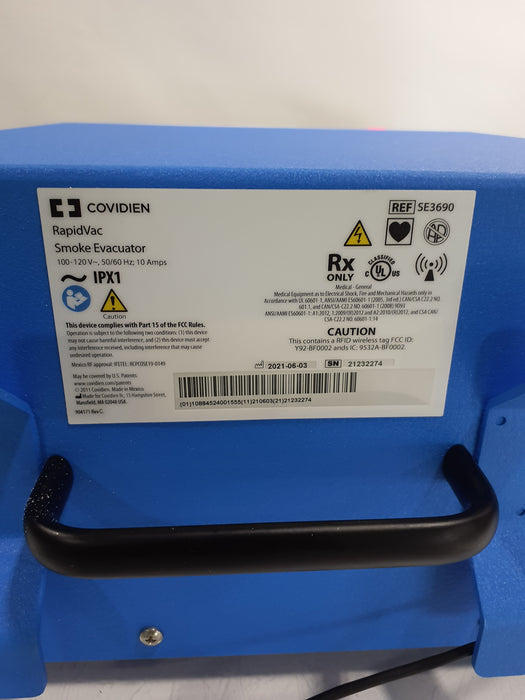 Covidien RapidVac SE3690 Smoke Evacuator