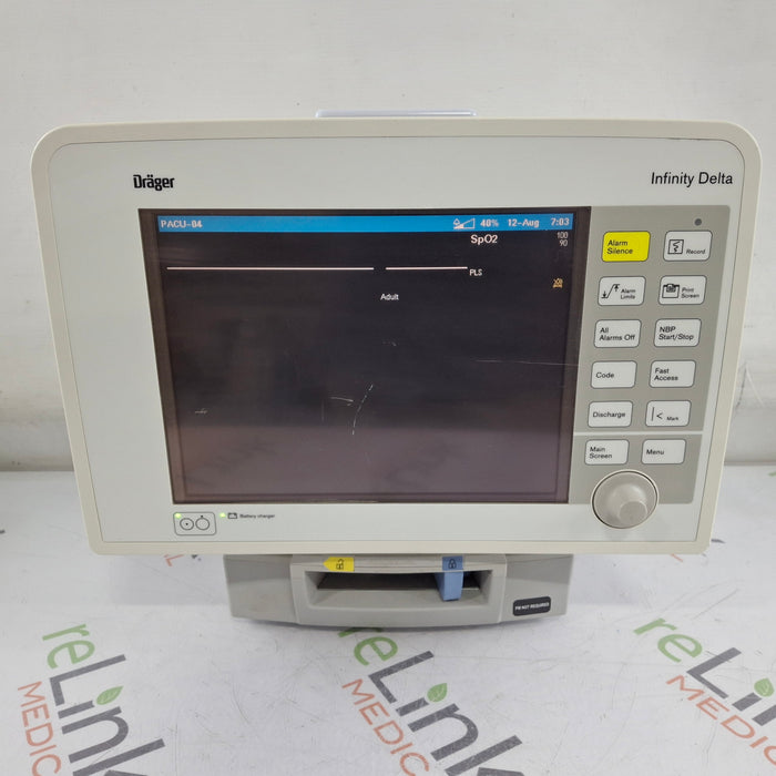 Draeger Medical Infinity Delta Patient Monitor