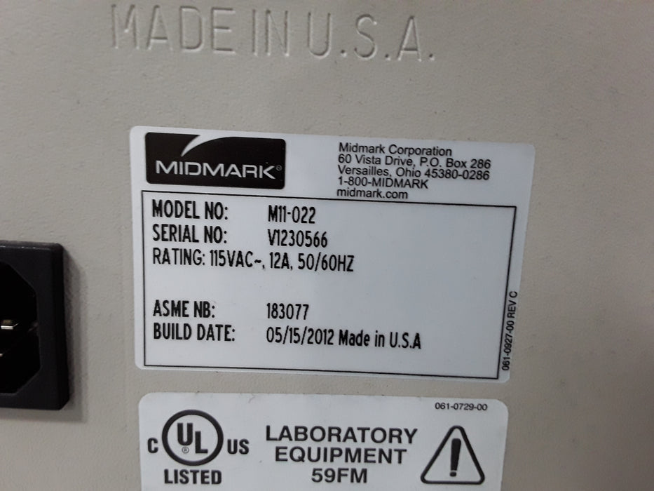 Midmark M11-022 UltraClave Autoclave Sterilizer